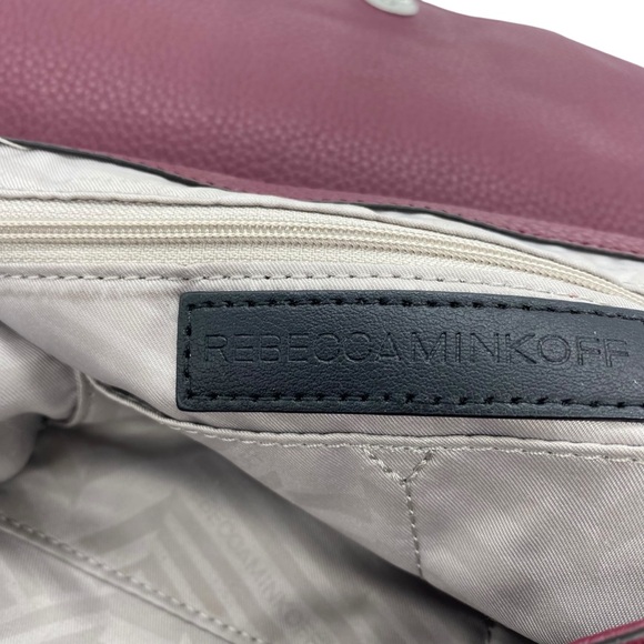 Rebecca Minkoff Keith Satchel Suede Leather Burgundy Bag - Picture 9 of 10